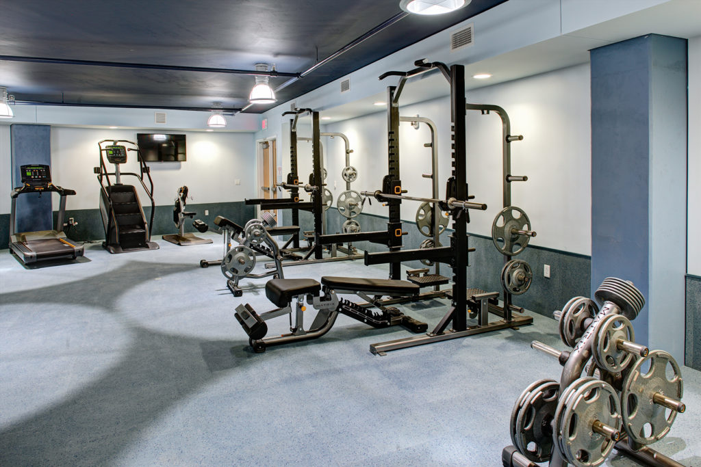 Fitness Center in Bloomfield College Dorm