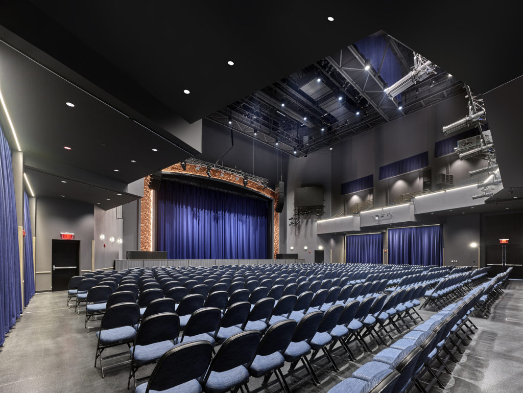 Lower level of the auditorium at Carteret Performing Arts Center