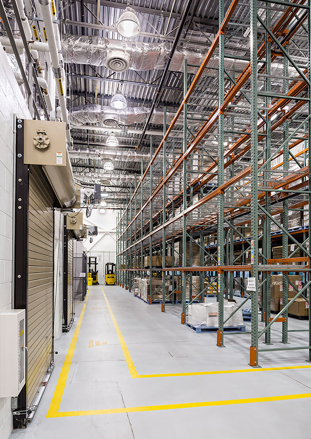 multi-story warehouse facility