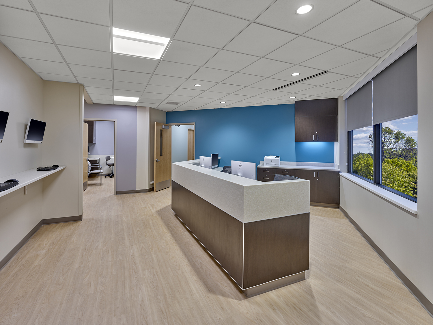 nurses station at Cooper University Health Specialty Care Center