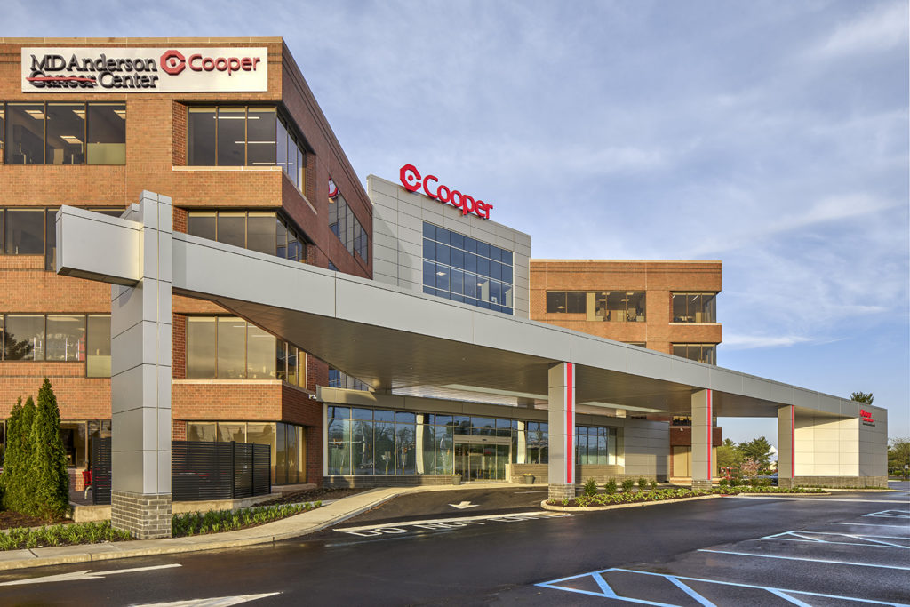 exterior and entrance Cooper University Health Specialty Care Center