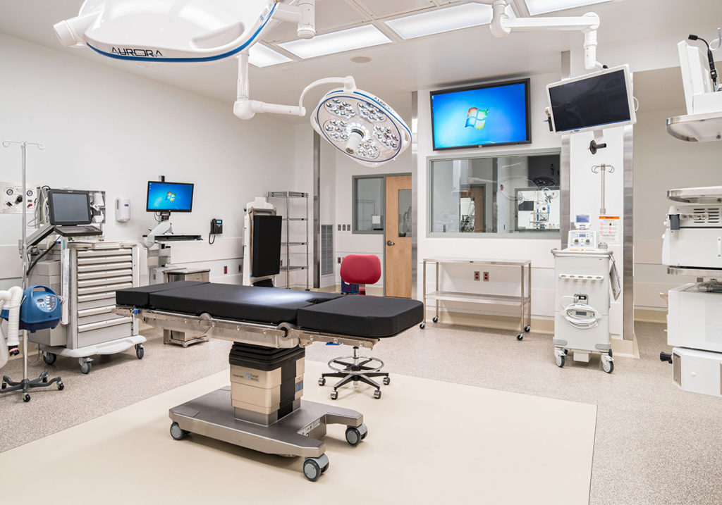 operating room at the keleman building at cooper university health, camden new jersey