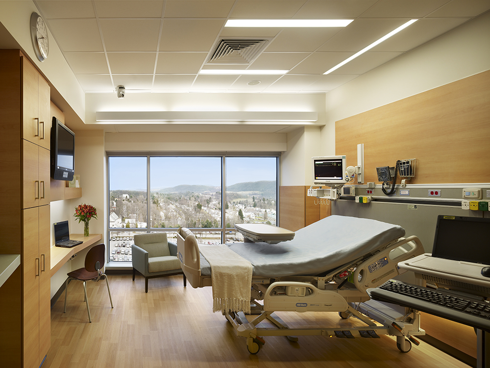 patient room with cardiovascular care beds