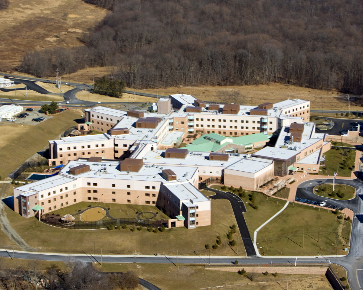 aerial shot of Greystone Park Psychiatric Hospital, a behavioral health facility