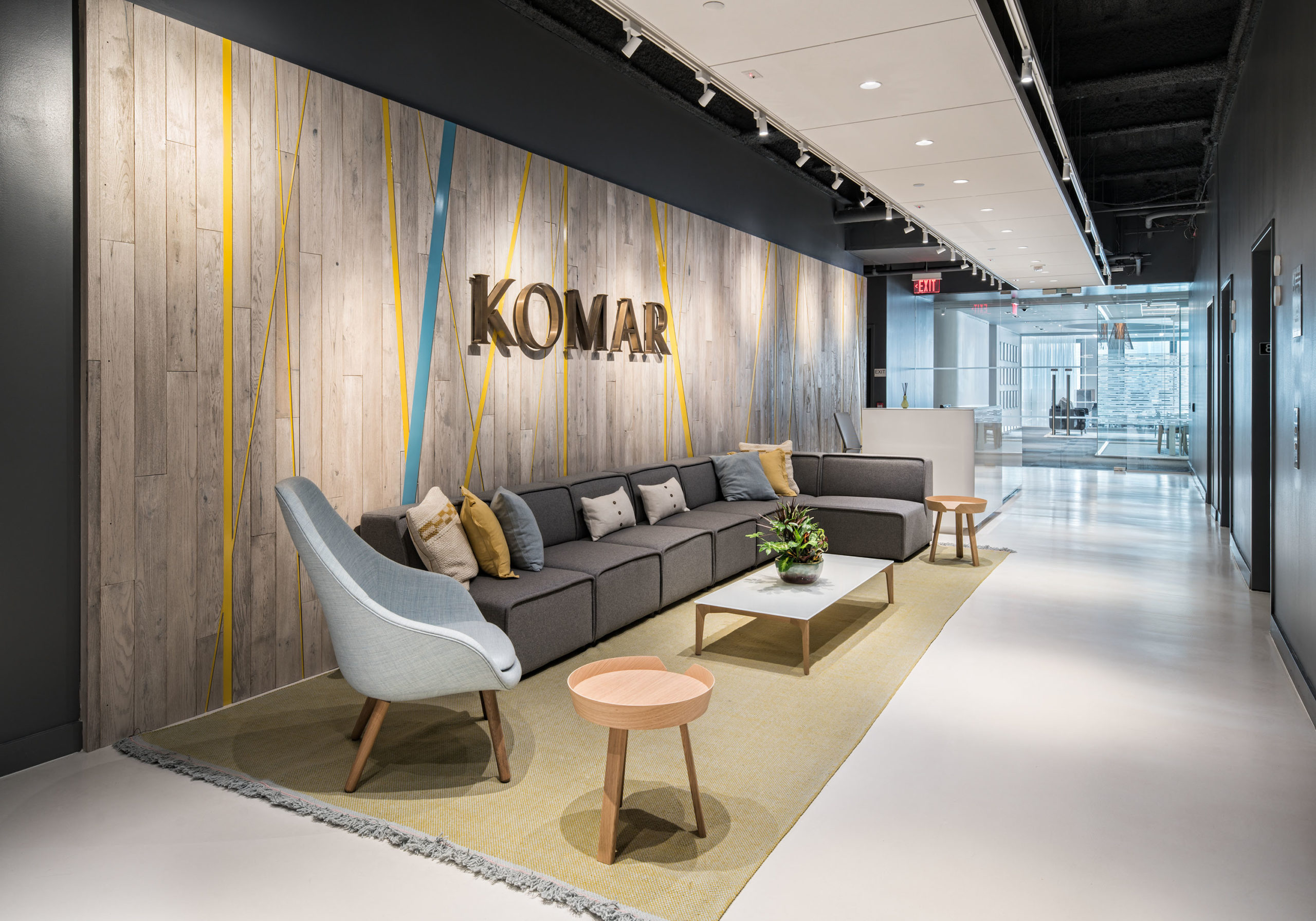 waiting area at komar headquarters in jersey city
