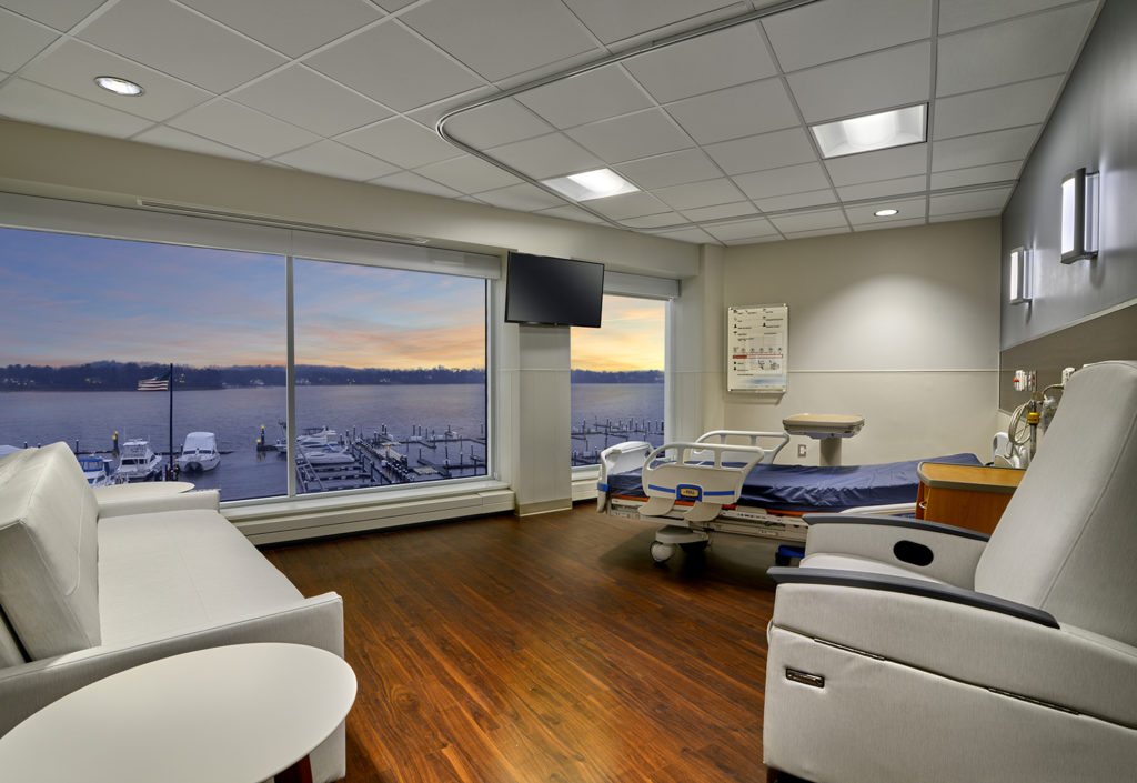 patient rooms with views of the Navesink River
