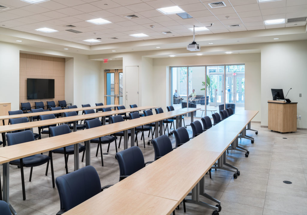 Large classroom space at Monmouth University in West Long Branch New Jersey