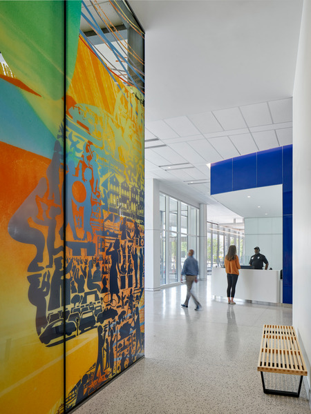 colorful mural in the New Jersey Division of Taxation Building