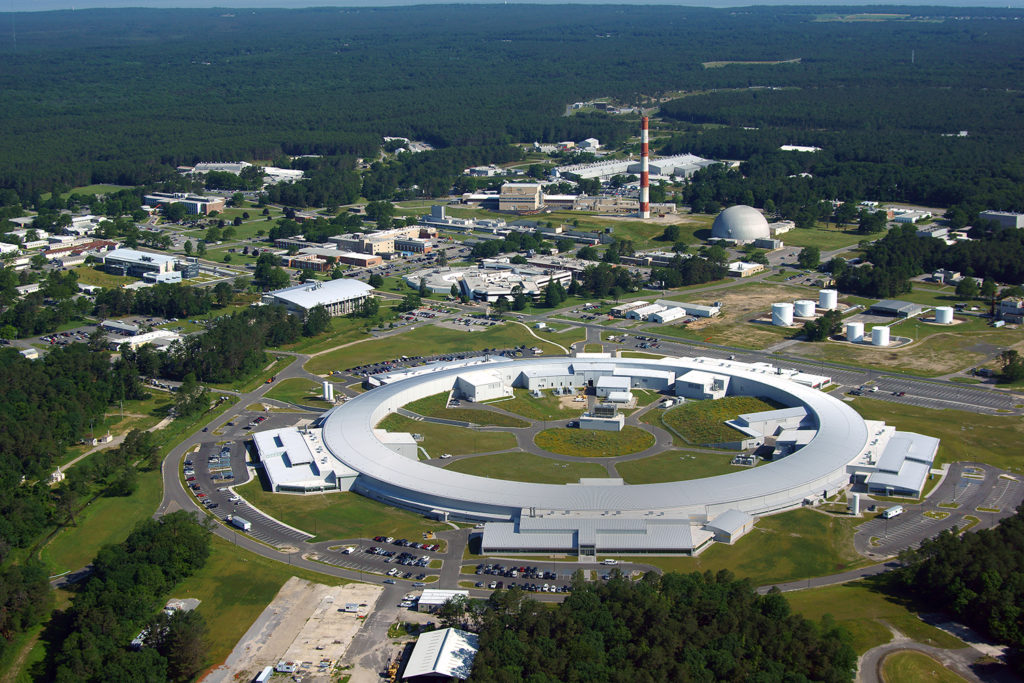 aerial shot of the National Synchrotron Light Source II for Brookhaven National Laboratories