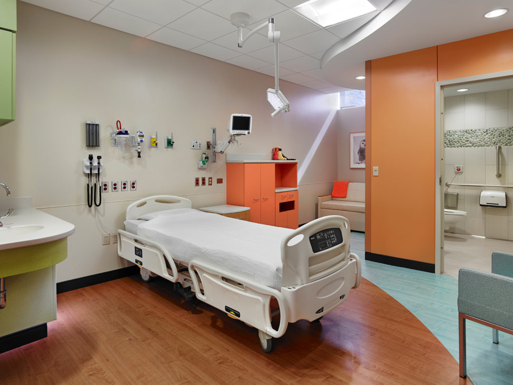 pediatric patient room at emergency care center