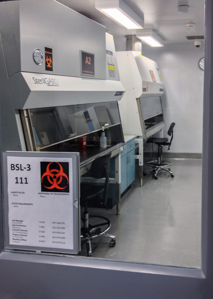 BSL-3 Lab at Pell Laboratory for Advanced Biological Studies at Penn State University