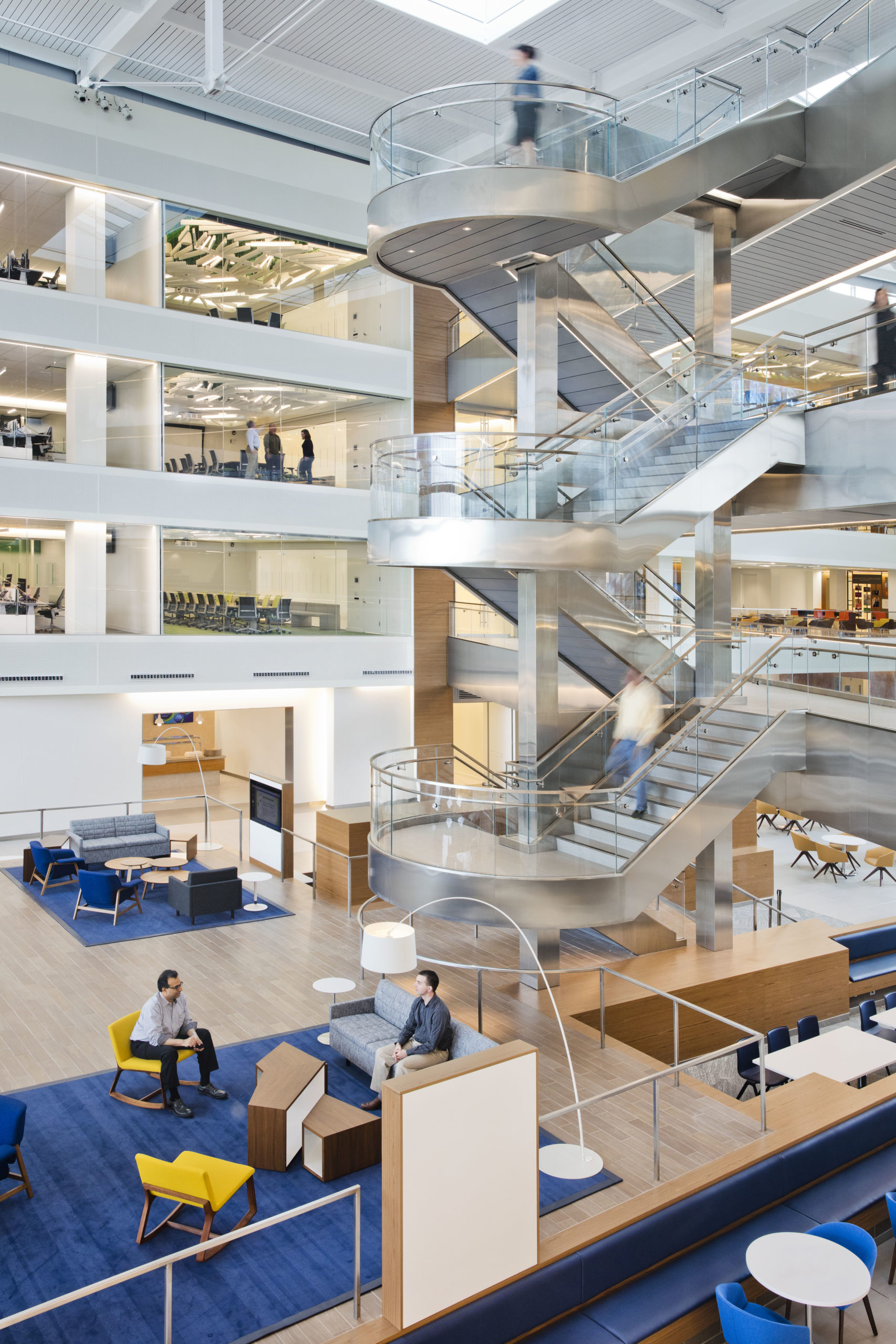 central staircase in Bristol-Myers Squibb Princeton Pike Offices