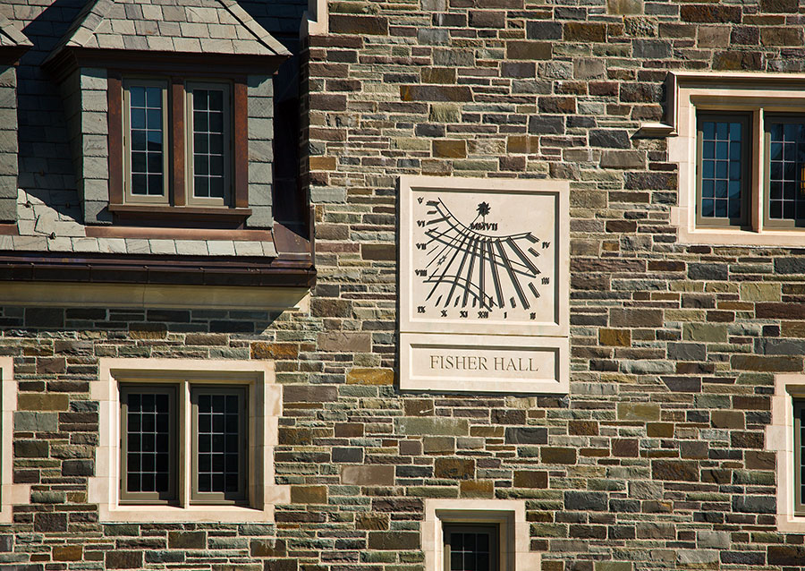 stone building with sign that says Fisher hall
