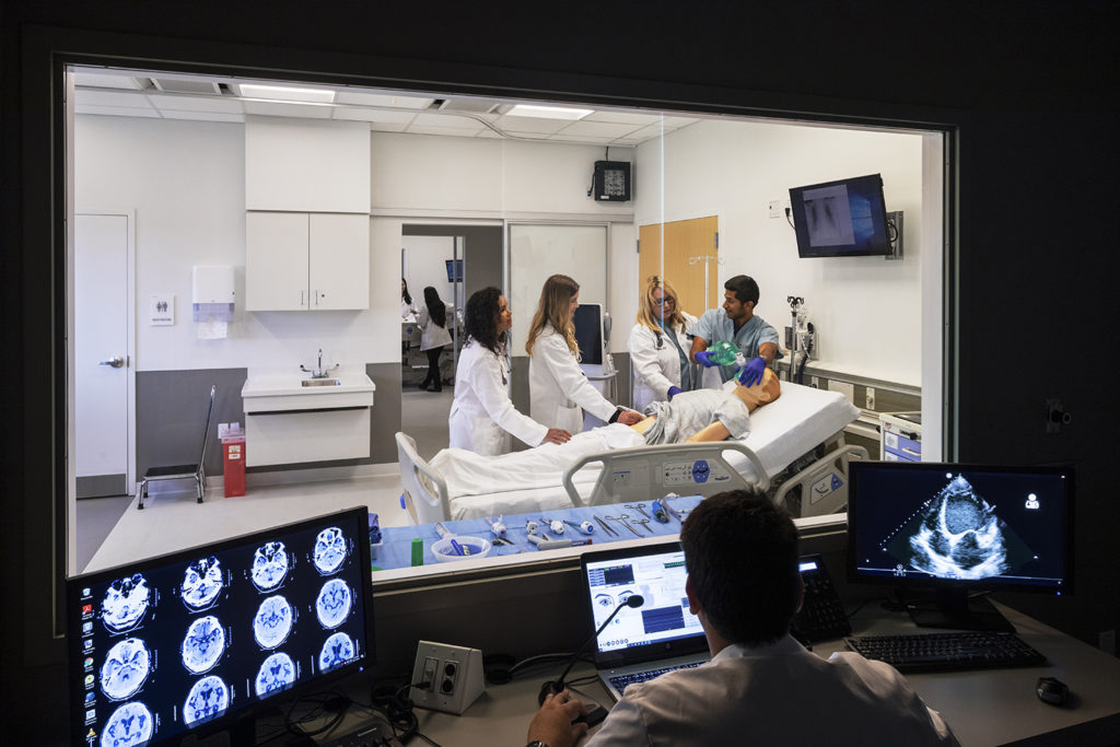 simulation rooms for medical students at the Joint Health Sciences Center