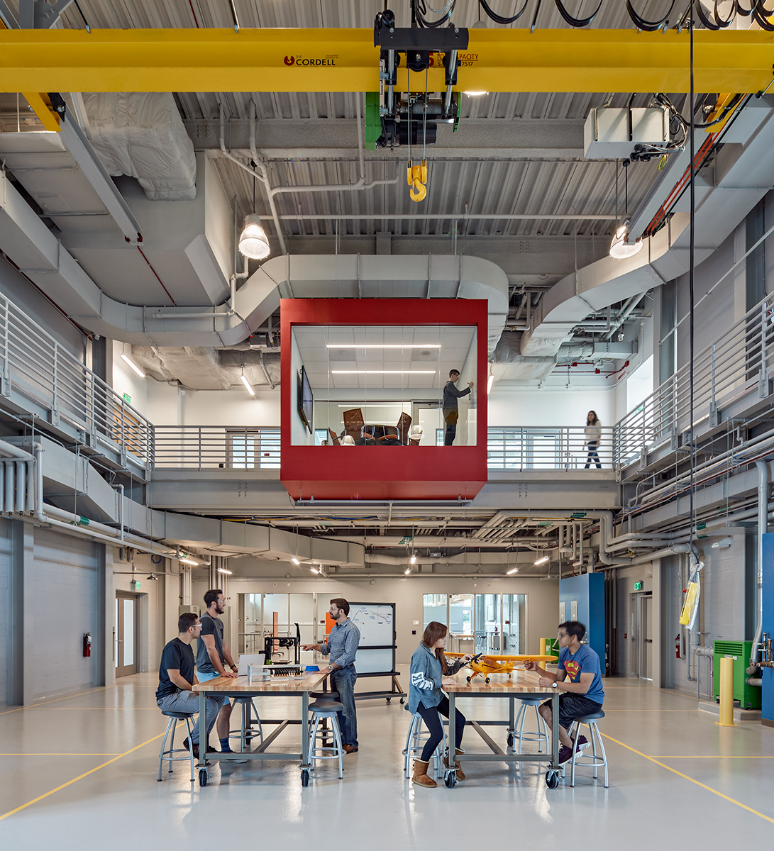 robotics lab and research terrace at Richard Weeks Hall of Engineering