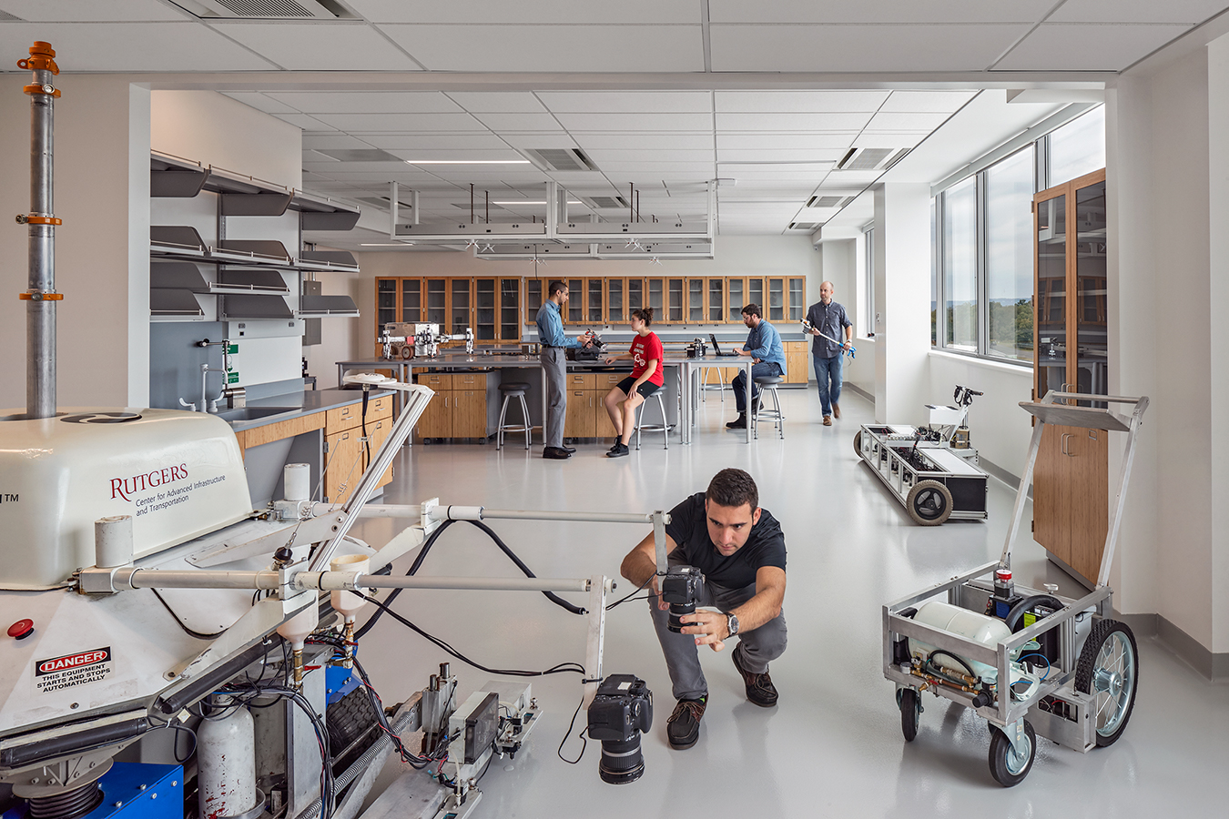 laboratory in Richard Weeks Hall of Engineering at rutgers