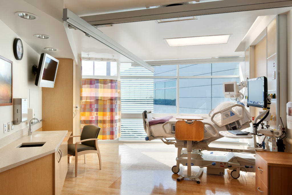 the critical care units have a total of 56 new private rooms for patients