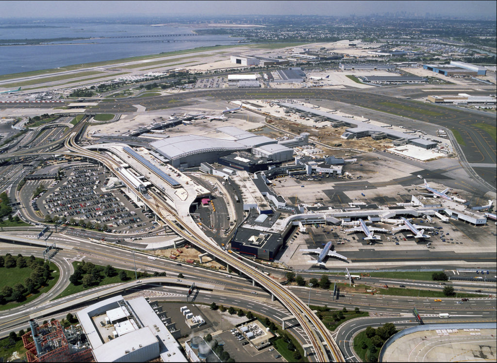 Aerial of American Airlines Terminal expansion and upgrade