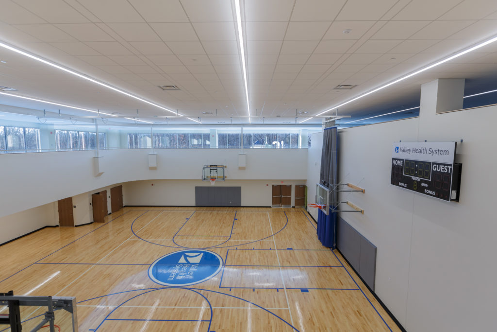 gym and basketball courts at the valley health & wellness center